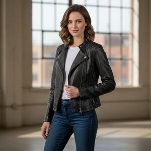 Women's Black Leather Jacket